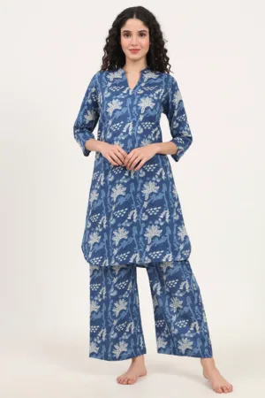 Indigo Bloom Pure Cotton Set
