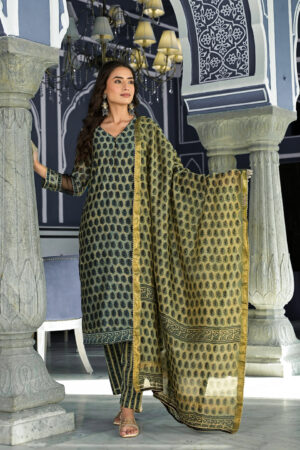 Olive Grace Floral Printed Suit Set