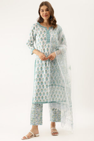 Pushpa Hand Block Printed Suit