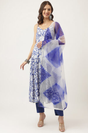 Chandni Sky Muslin Suit Set
