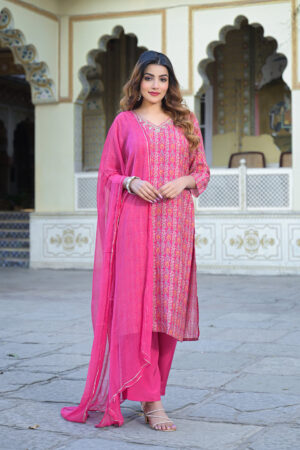 Pink Radiance Floral Suit Set