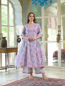Pehraava Pankhuri Angarkha Suit Set