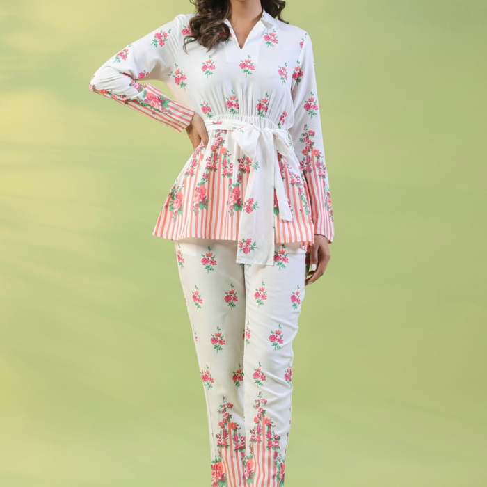 White Blossom Duo Co-Ord Set