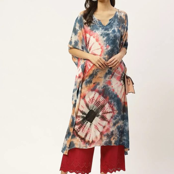Kaleidoscopic Tie Dye Kaftan