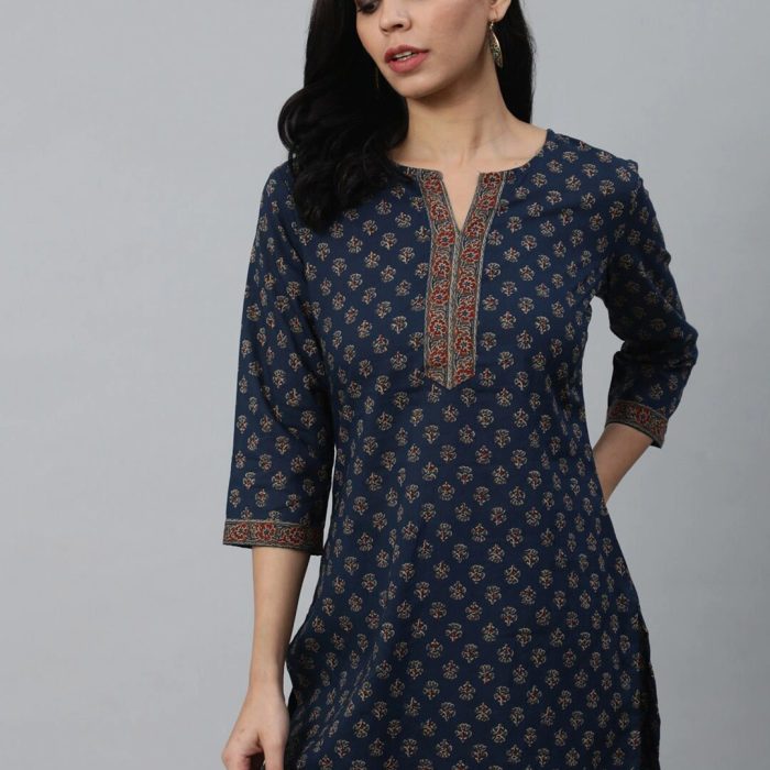 Navy Grace Short Kurti