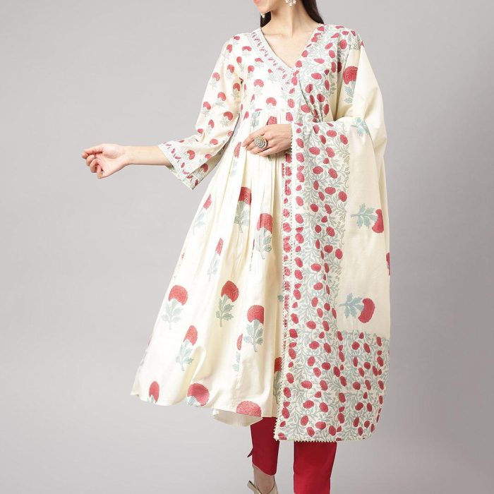 Phoolwari Flow Anarkali Suit Set