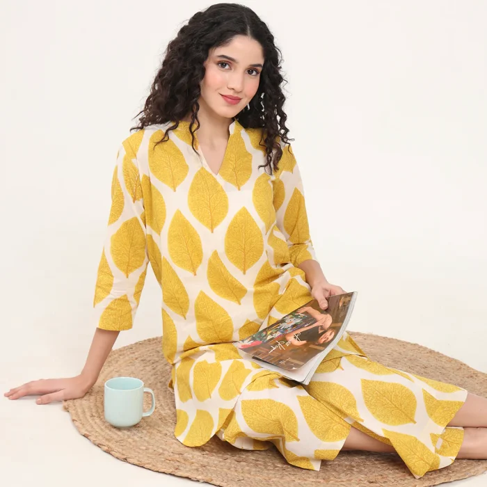 Golden Leaf Pure Cotton Set