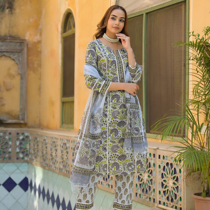 Vanika Handblock Printed Suit Set