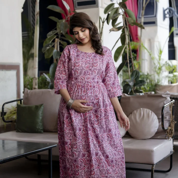 Lavender Fields Maternity Dress