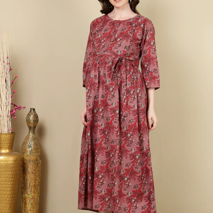 Radiant Floral Mama Dress