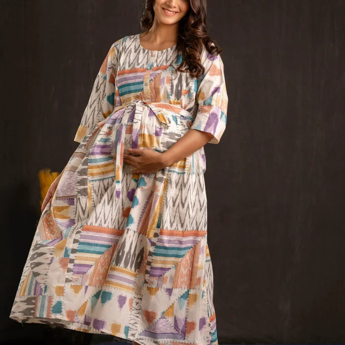 Joyful Colourful Maternity Dress