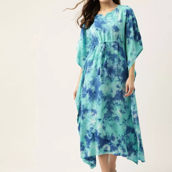 Turquoise and Blue Midi Kaftan