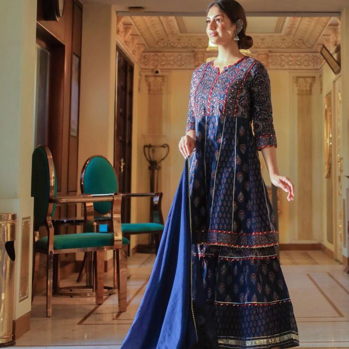 Sapphire Blue Sharara Set